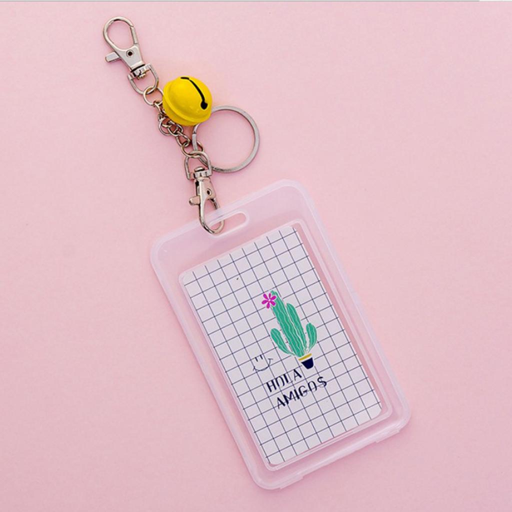 Vertical Credit Card Bus Pass ID Badge Holder Protector One Cactus