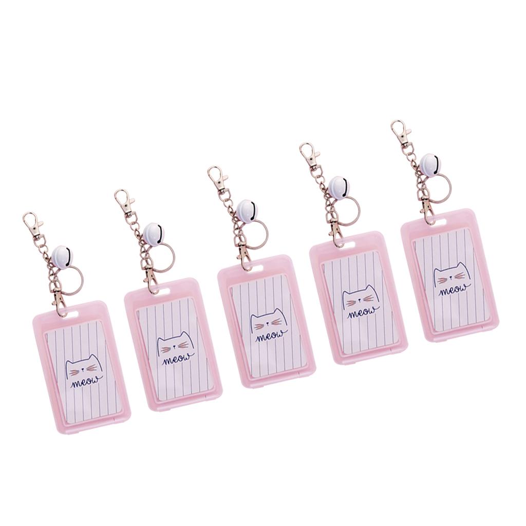 Vertical Credit Card Bus Pass ID Badge Holder Protector Expression Cats