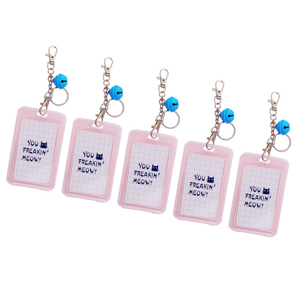 Vertical Credit Card Bus Pass ID Badge Holder Protector Internet Cats