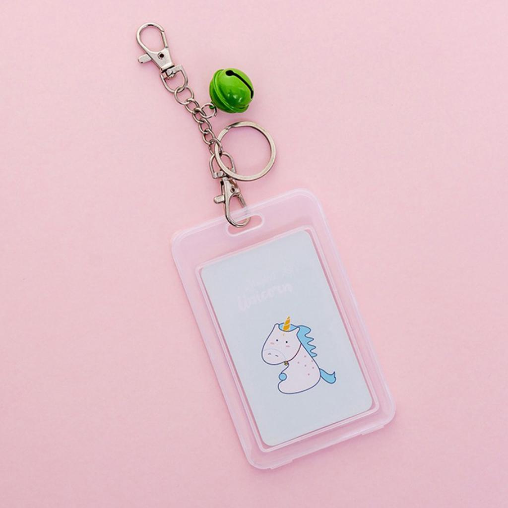 Vertical Credit Card Bus Pass ID Badge Holder Protector Bemused Unicorn