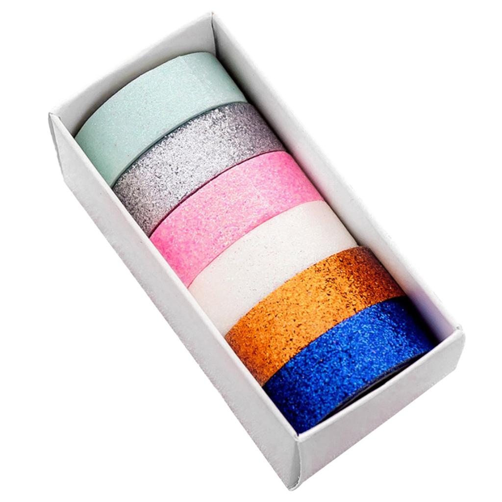 Washi Paper Scrapbooking Ribbon Shine Color Decorative DIY Crafts Box-Packed