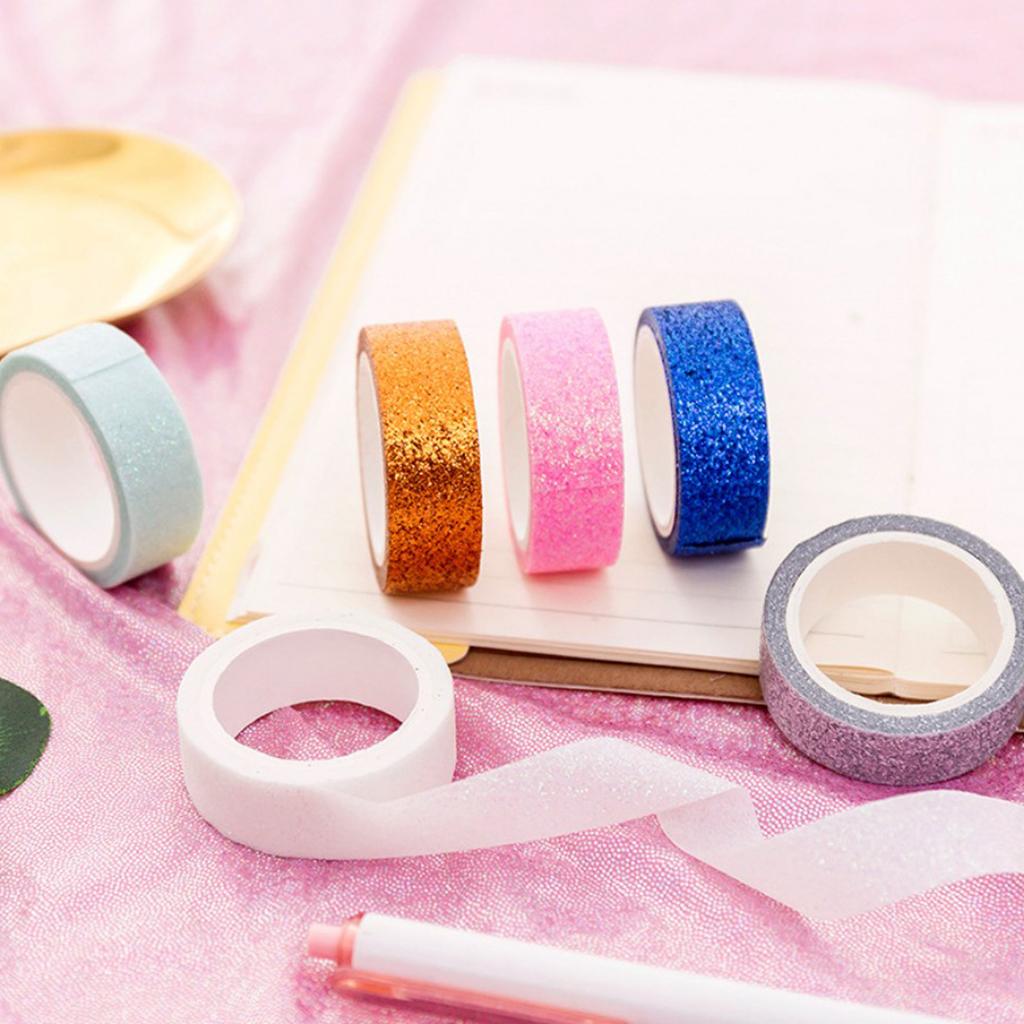 Washi Paper Scrapbooking Ribbon Shine Color Decorative DIY Crafts Box-Packed