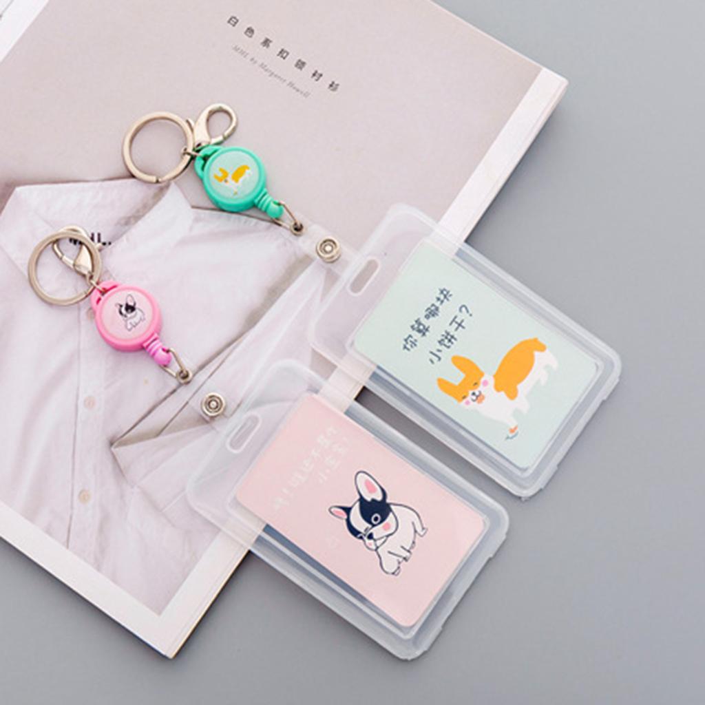 Credit Card Bus Pass ID Badge Holder Green Dog