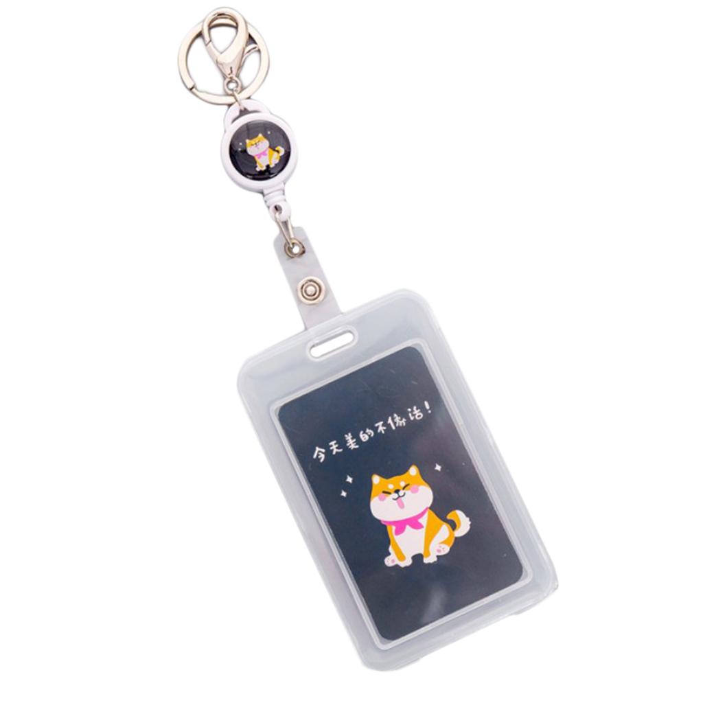 Credit Card Bus Pass ID Badge Holder Black Dog