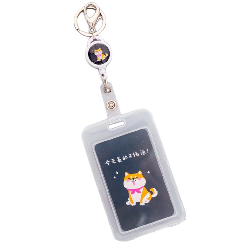 Credit Card Bus Pass ID Badge Holder Black Dog