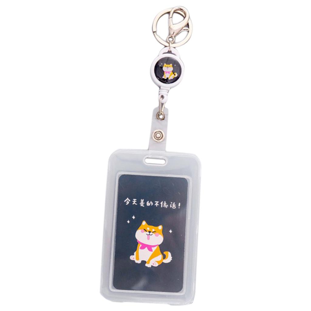 Credit Card Bus Pass ID Badge Holder Black Dog