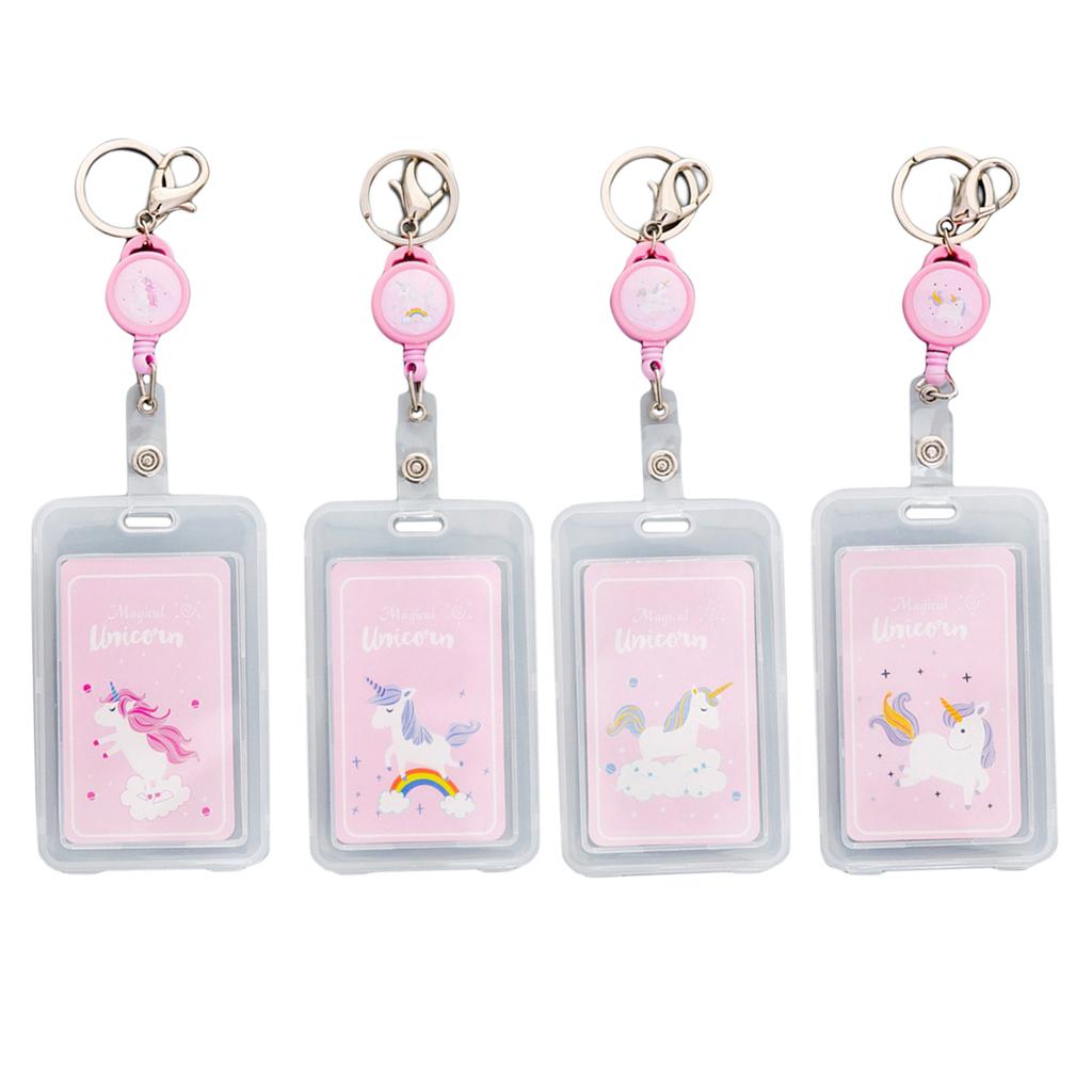 Credit Card Bus Pass ID Badge Holder Rainbow Unicorn