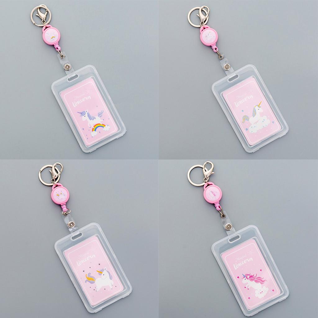 Credit Card Bus Pass ID Badge Holder Rainbow Unicorn