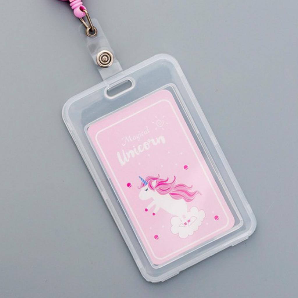 Credit Card Bus Pass ID Badge Holder Standing Unicorn