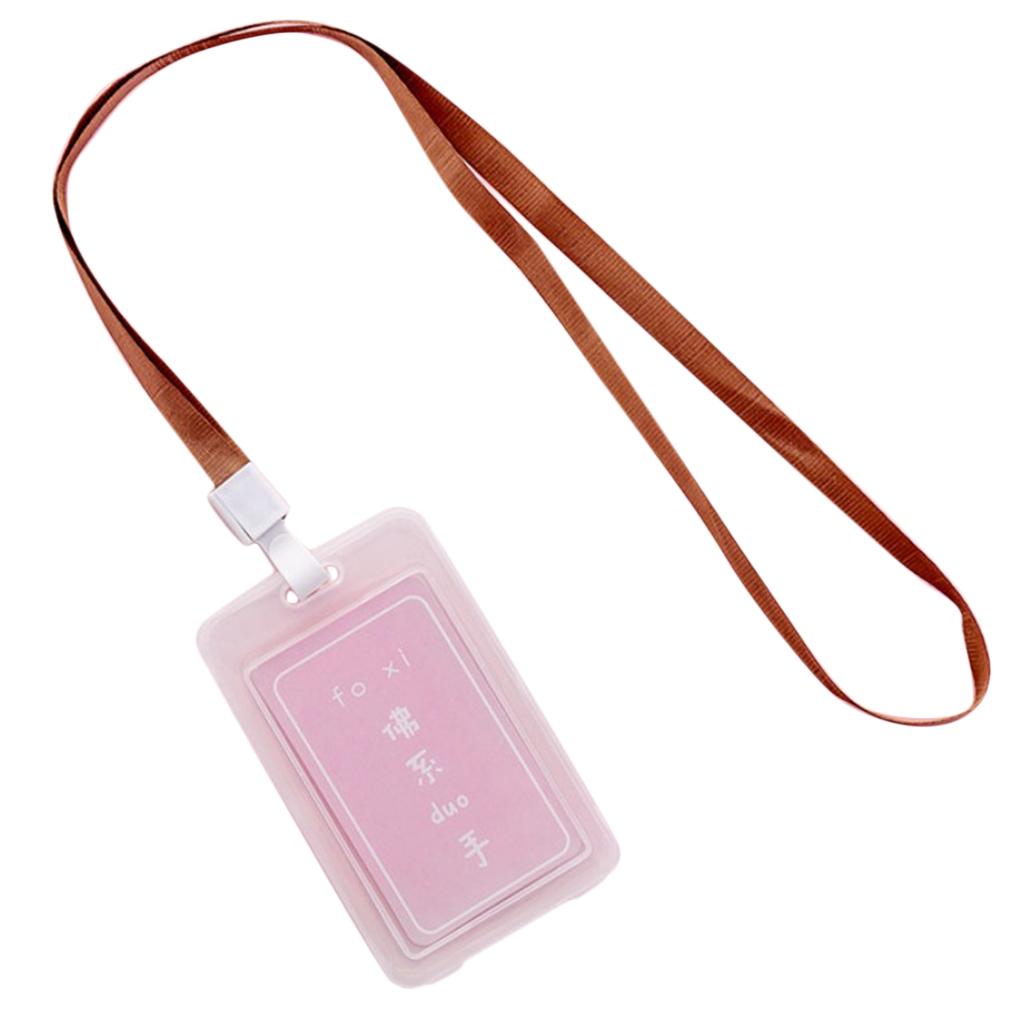 5 Pieces Credit Card Bus Pass ID Badge Holder Chinese Character B