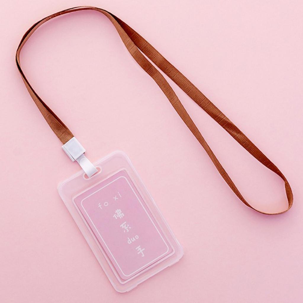 5 Pieces Credit Card Bus Pass ID Badge Holder Chinese Character B