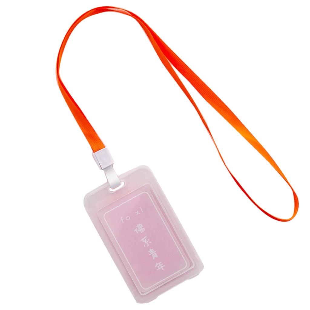 5 Pieces Credit Card Bus Pass ID Badge Holder Chinese Character C