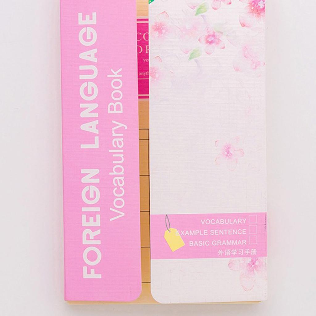 Cherry Blossom English Word Notebook Notepad Handy Notebook Yellow
