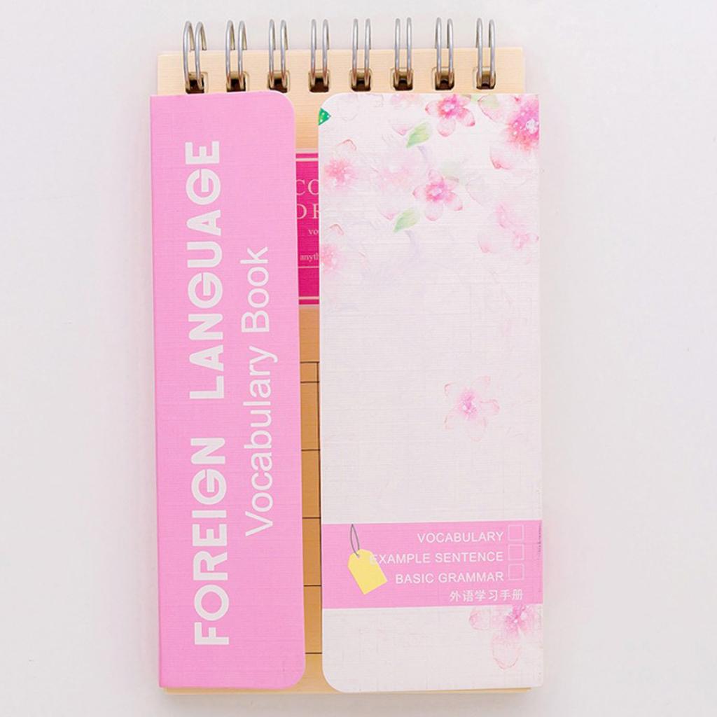 Cherry Blossom English Word Notebook Notepad Handy Notebook Yellow