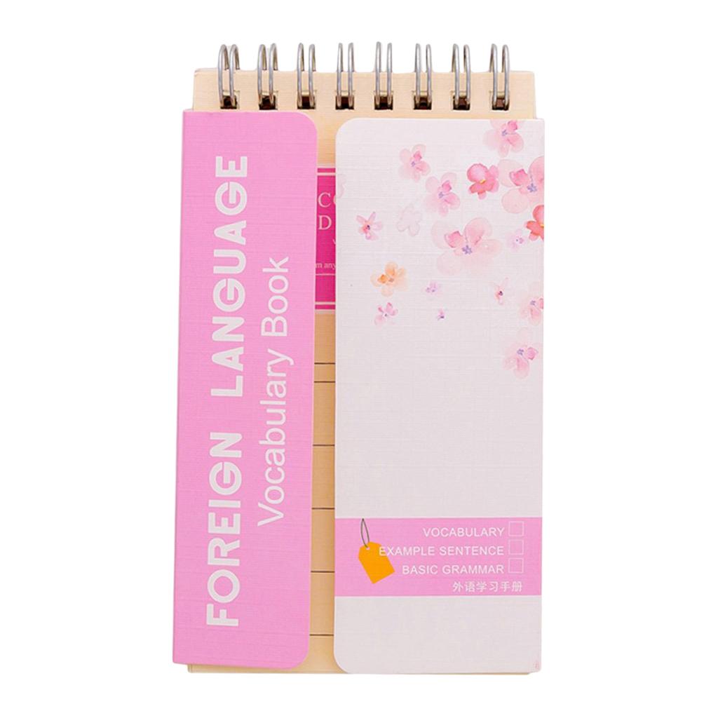 Cherry Blossom English Word Notebook Notepad Handy Notebook Orange