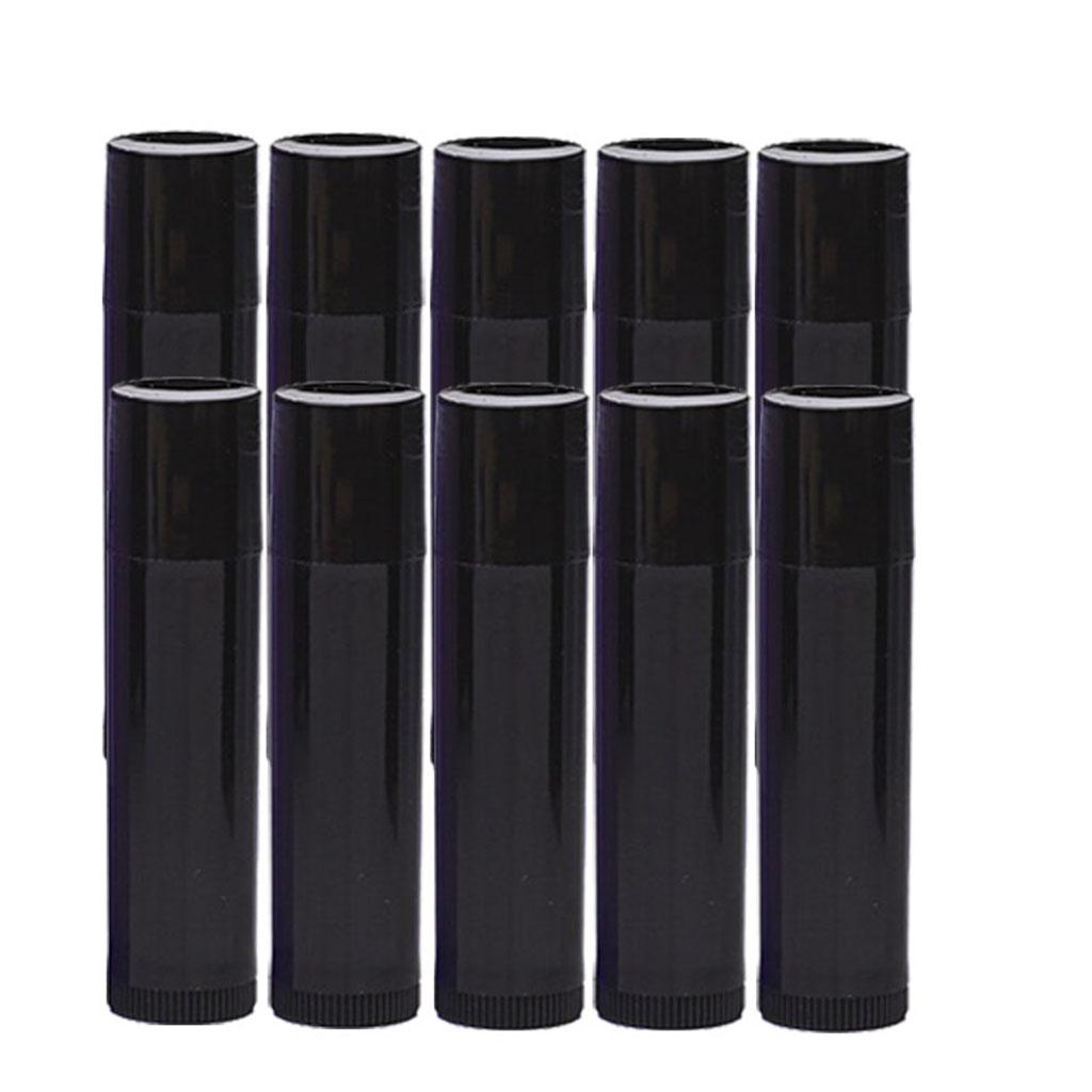 3x10x 5G Empty Lipstick Tubes Refillable Lip Gloss Balm Bottles Vials Black