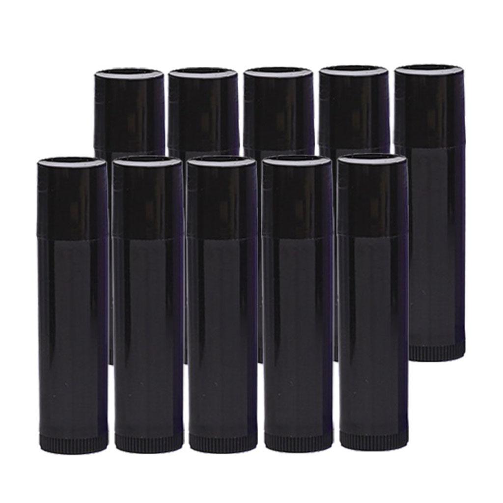 3x10x 5G Empty Lipstick Tubes Refillable Lip Gloss Balm Bottles Vials Black
