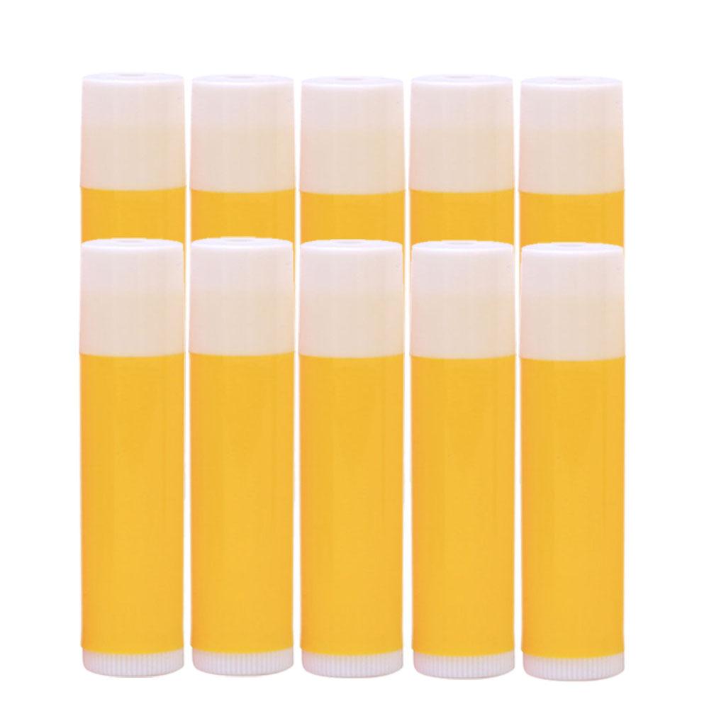 4x10x 5G Empty Lipstick Tubes Refillable Lip Gloss Balm Bottles Vials Yellow