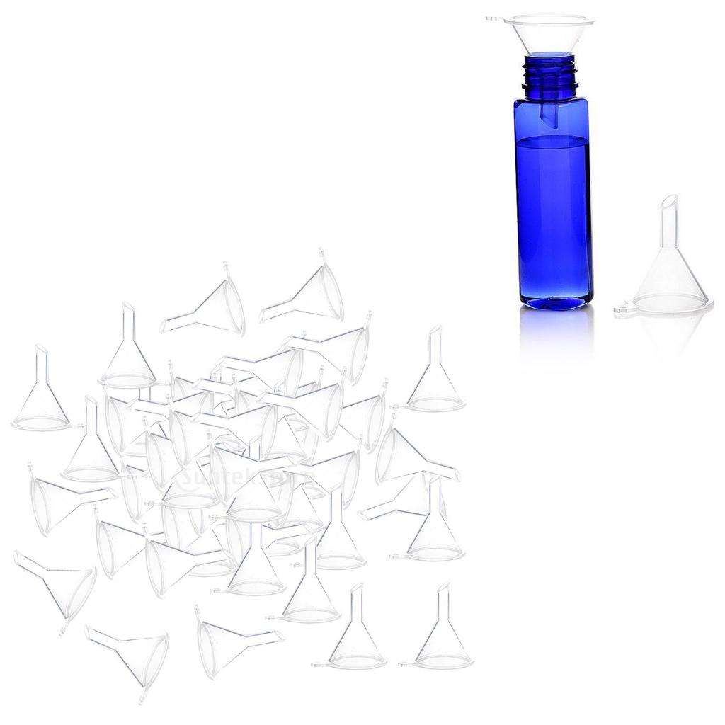 100pcs Mini Funnels for Perfumes,Powder,Essential Oils,Bottles,Vials Clear