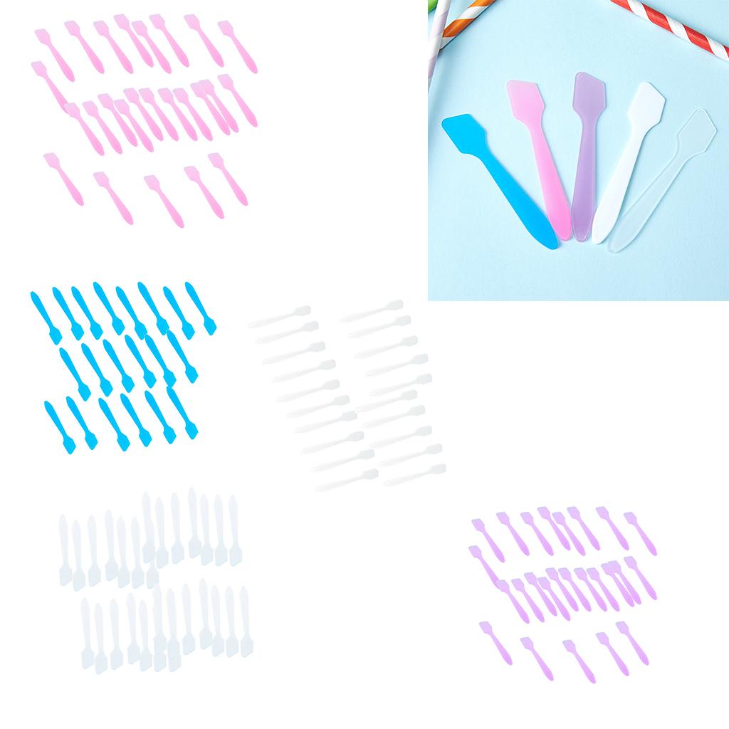 4x100Pcs Facial Cream Mask Spoon Cosmetic Spatula Women Beauty Tool Clear