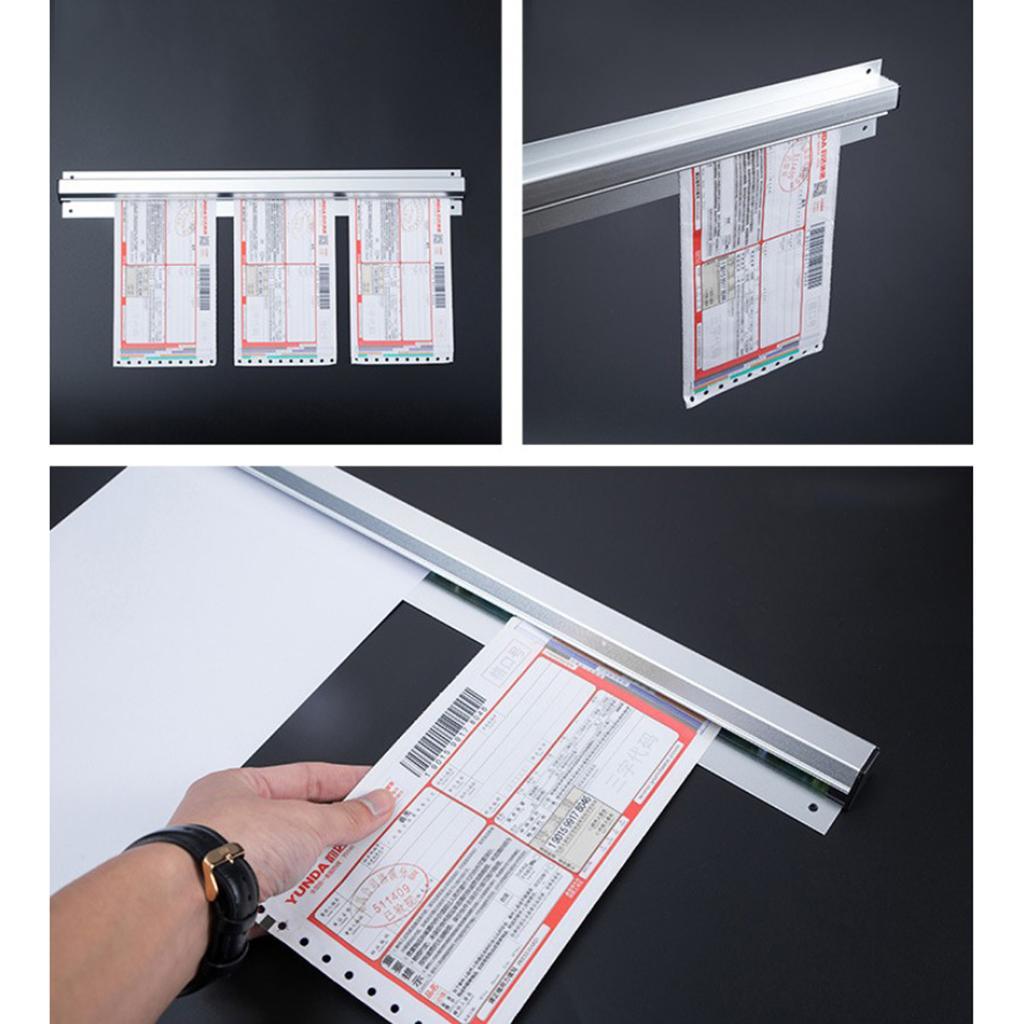 Slide Check Rack Receipt Check Holder Ticket Rail Sliver 25-60cm 8 Length 25cm