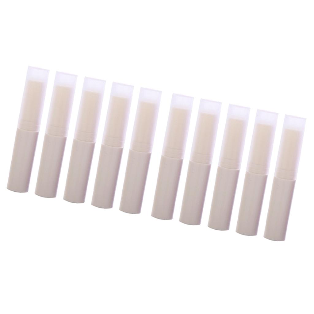 10Pcs Empty Lipstick Tubes Lip Balm Containers DIY Makeup Tools Beige