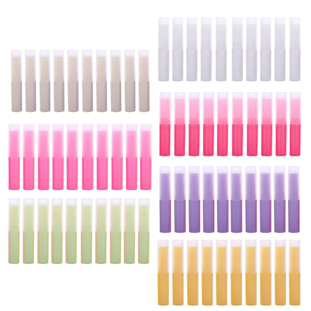 10Pcs Empty Lipstick Tubes Lip Balm Containers DIY Makeup Tools Beige