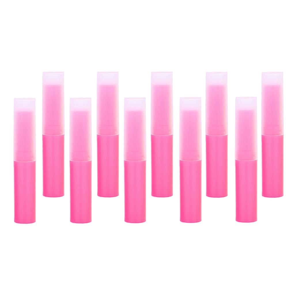 2x10Pcs Empty Lipstick Tubes Lip Balm Containers DIY Makeup Tools Pink