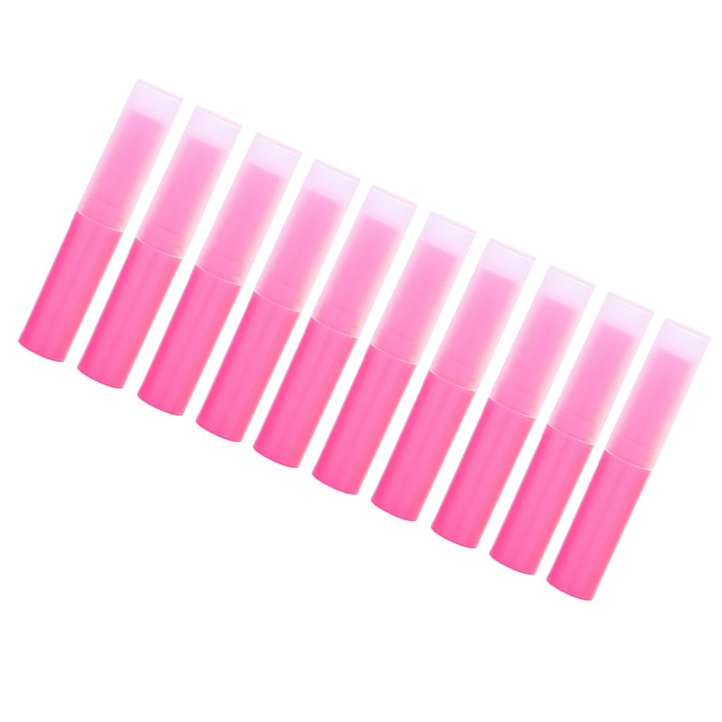 10Pcs Empty Lipstick Tubes Lip Balm Containers DIY Makeup Tools Pink