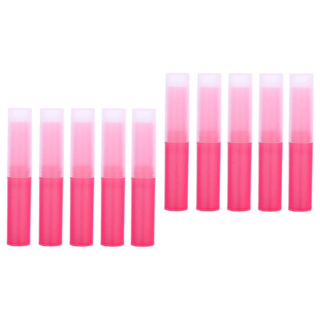 10Pcs Empty Lipstick Tubes Lip Balm Containers DIY Makeup Tools Red