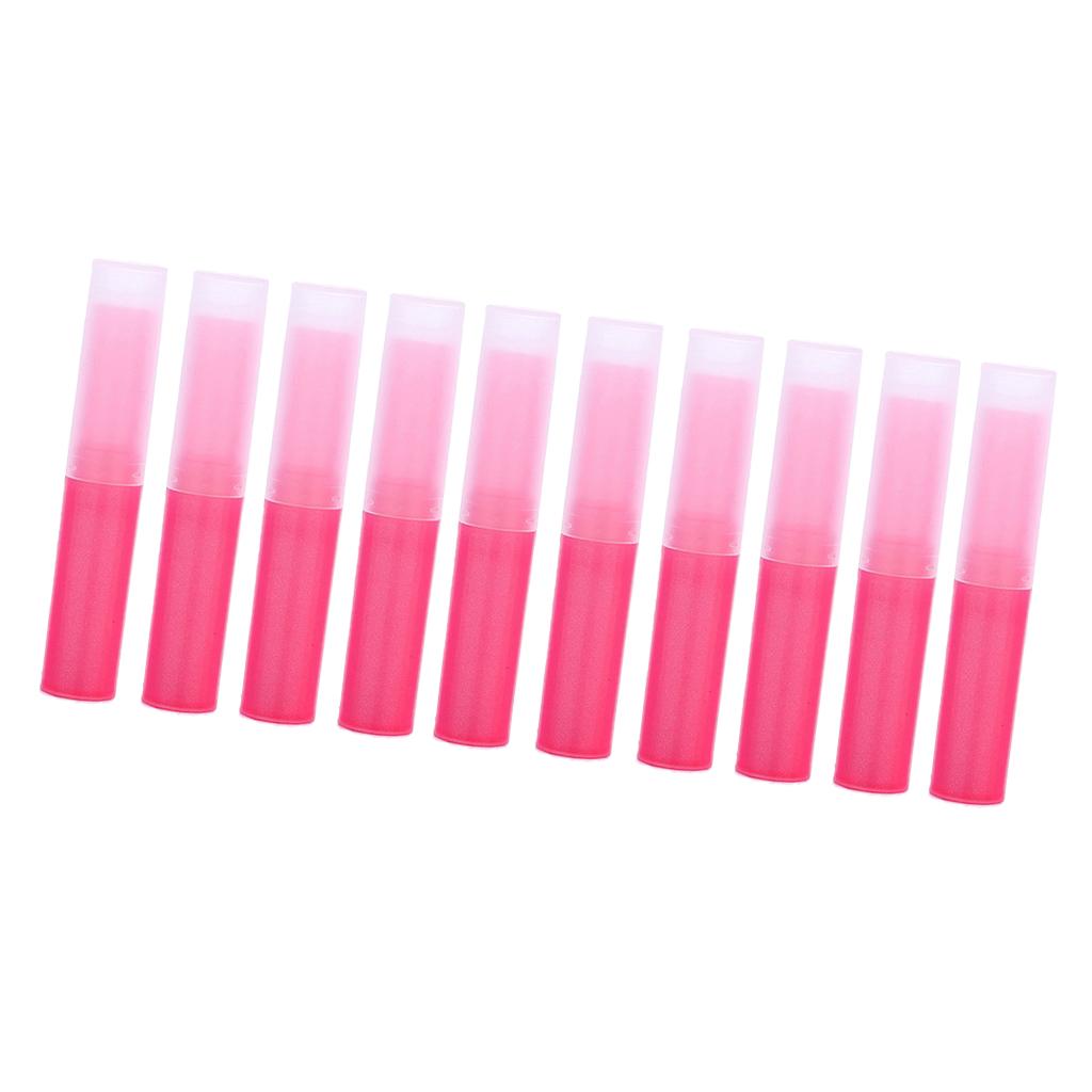 10Pcs Empty Lipstick Tubes Lip Balm Containers DIY Makeup Tools Red