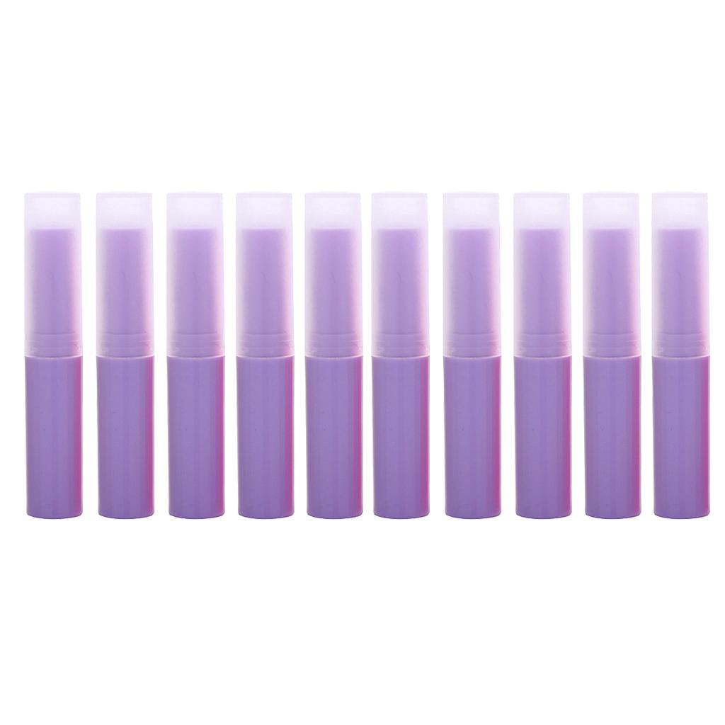 10Pcs Empty Lipstick Tubes Lip Balm Containers DIY Makeup Tools Purple