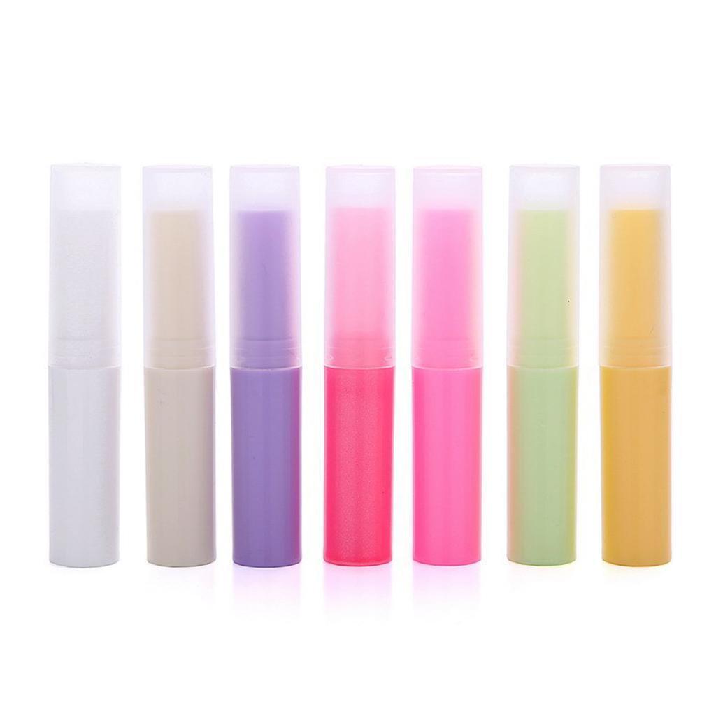 2x10Pcs Empty Lipstick Tubes Lip Balm Containers DIY Makeup Tools Yellow