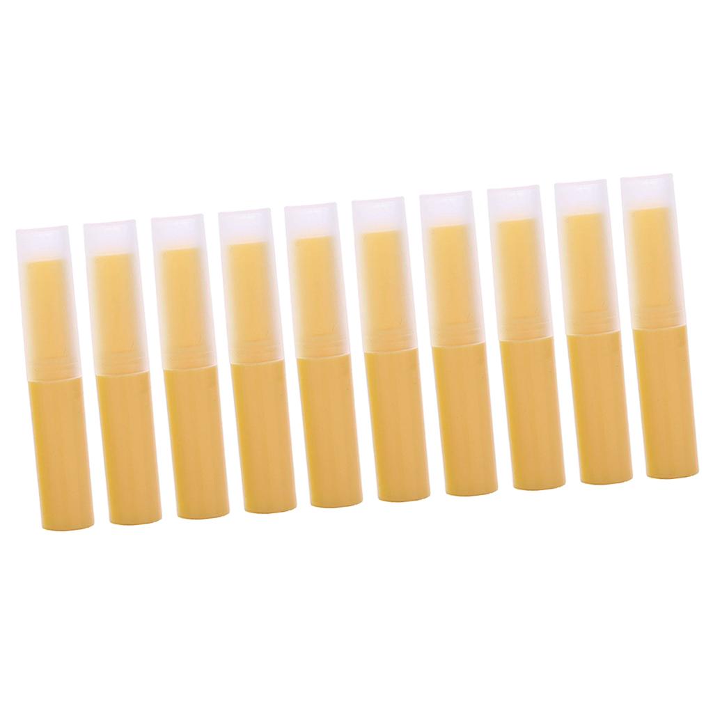 10Pcs Empty Lipstick Tubes Lip Balm Containers DIY Makeup Tools Yellow