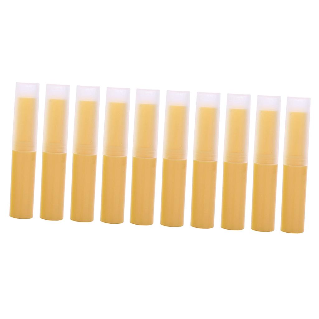 10Pcs Empty Lipstick Tubes Lip Balm Containers DIY Makeup Tools Yellow