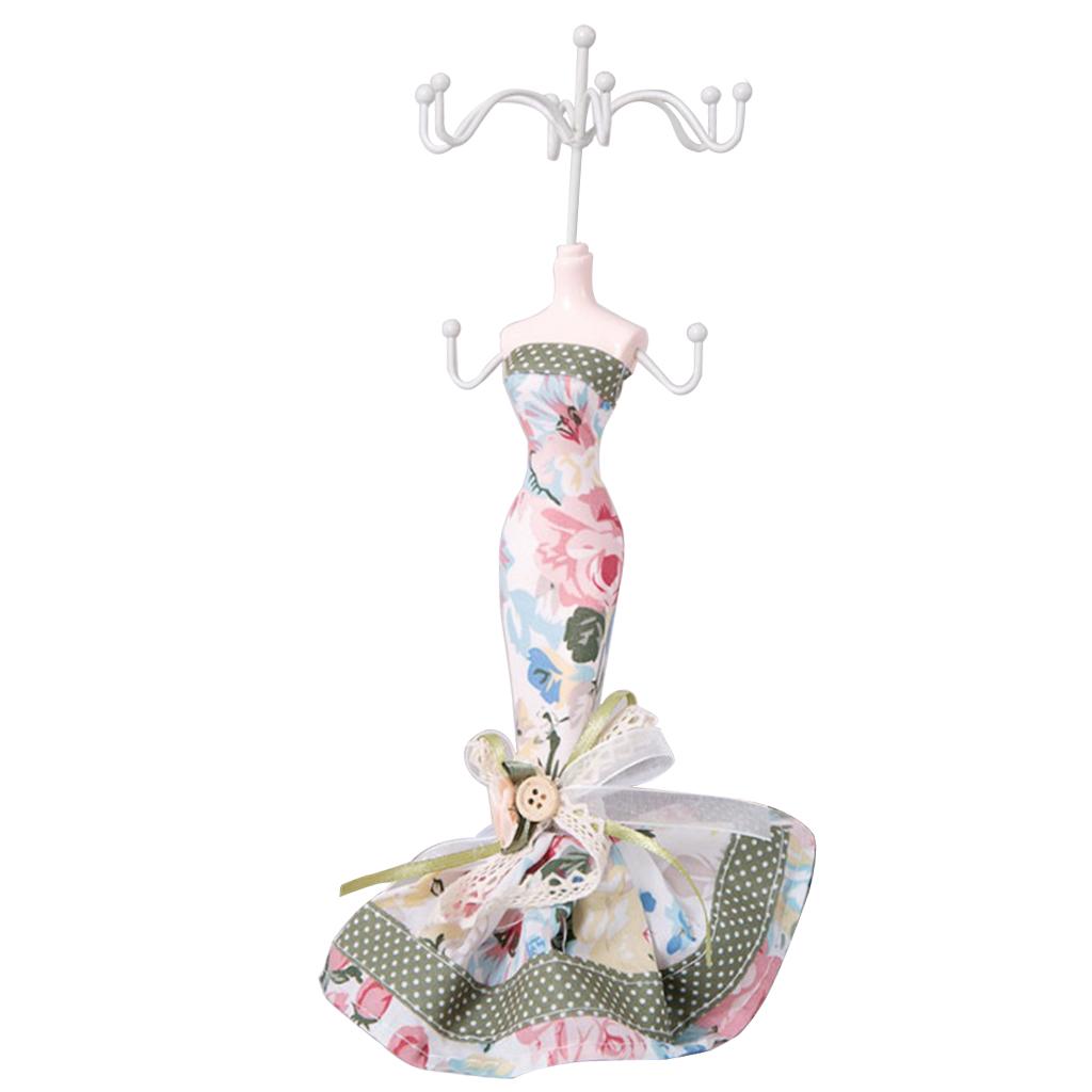 Creative Jewelry Display Stand Rack Holder Resin & Iron Princess Model Decor D