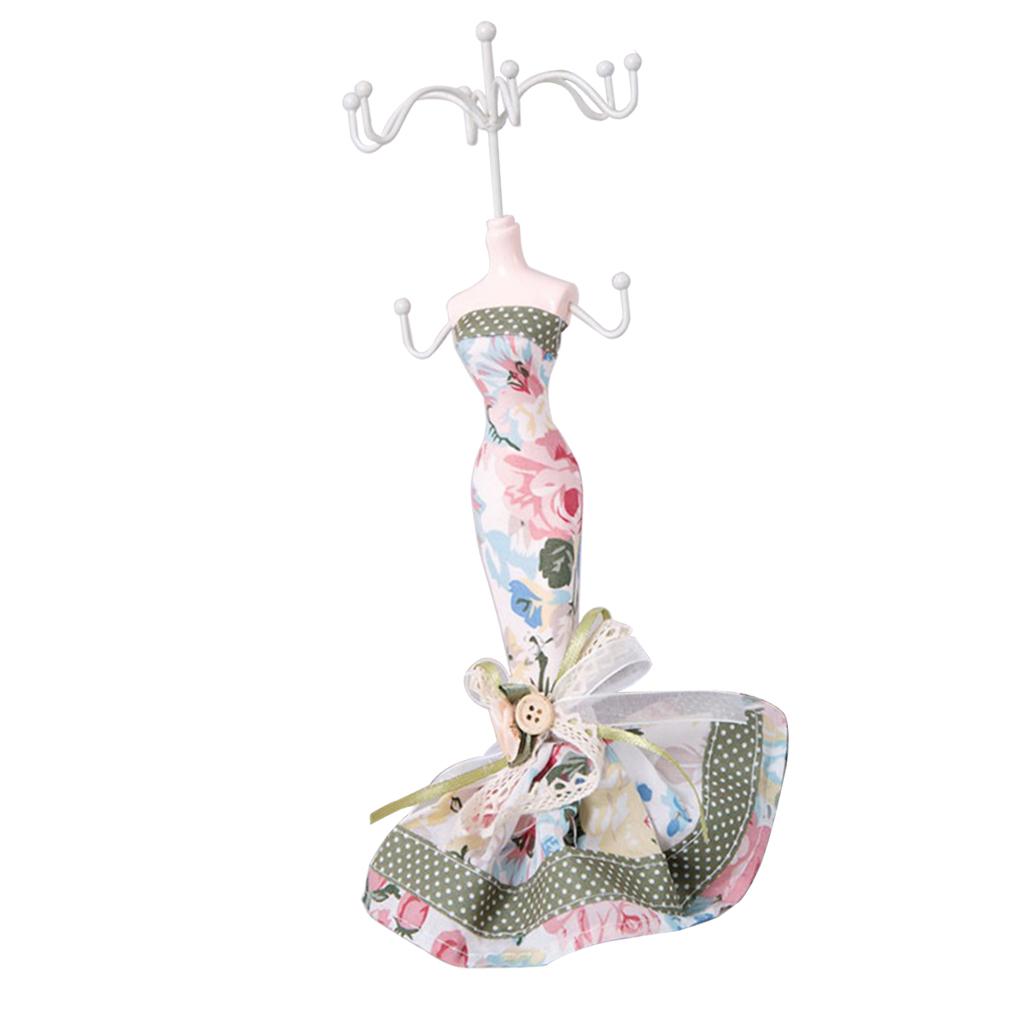 Creative Jewelry Display Stand Rack Holder Resin & Iron Princess Model Decor D