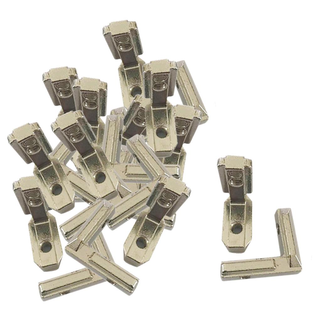 20x T Slot L-Shape Aluminum Profile Interior Connector Corner Bracket Joint 3030