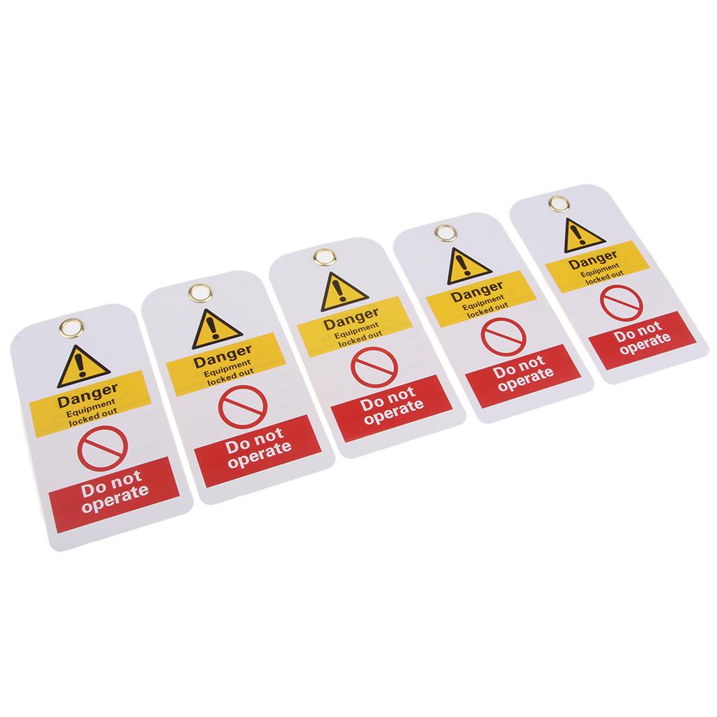 5PCS Security Key Lockout Tagout Tag Safety Name Marking Remark Card Label A