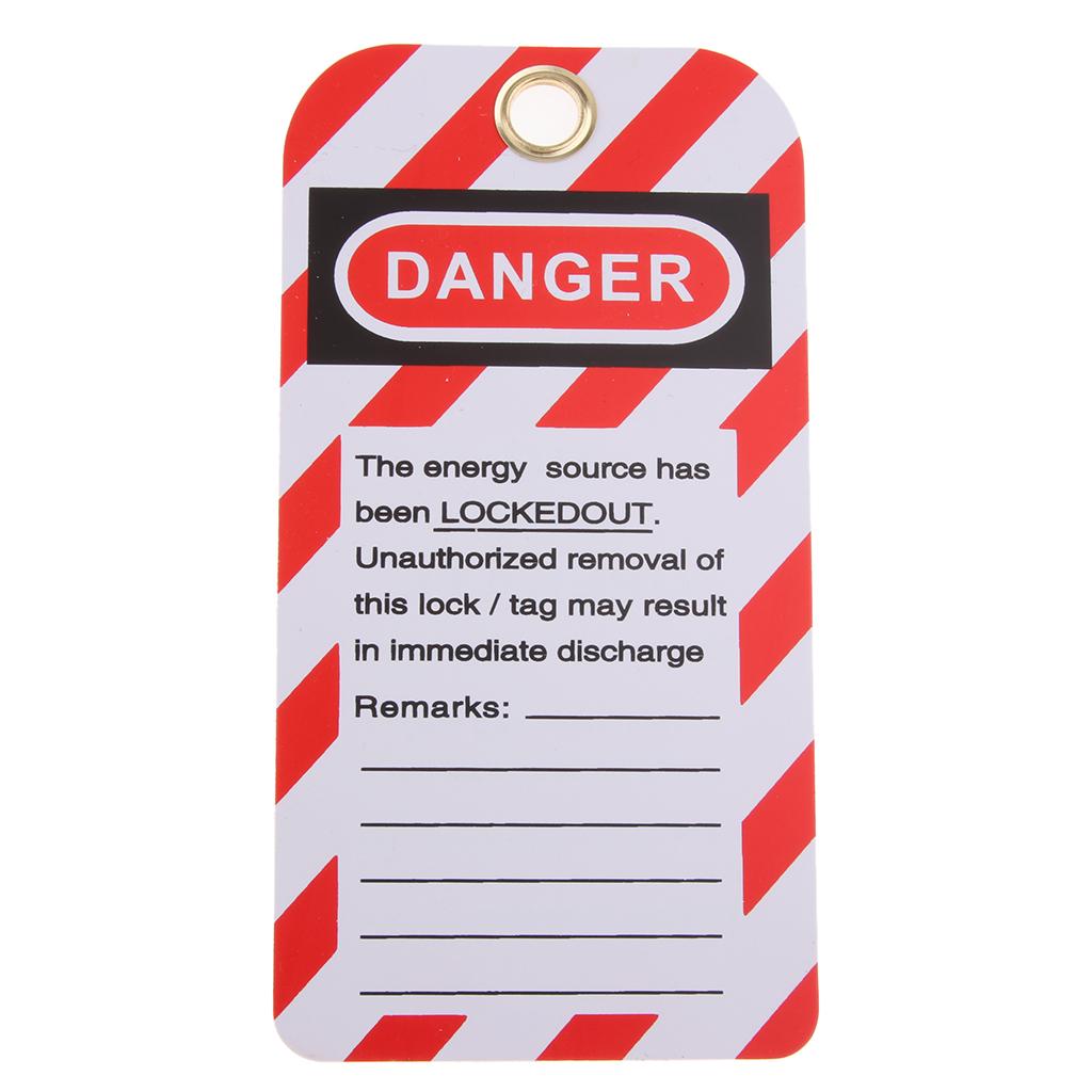 5PCS Security Key Lockout Tagout Tag Safety Name Marking Remark Card Label B