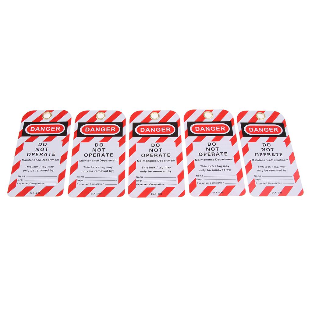 5PCS Security Key Lockout Tagout Tag Safety Name Marking Remark Card Label B