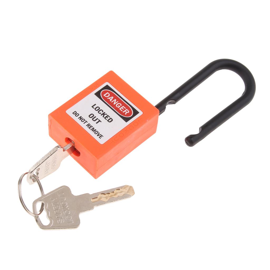 Safety Security Lockout Padlock Keyed Different PVC Stainless Steel  Orange