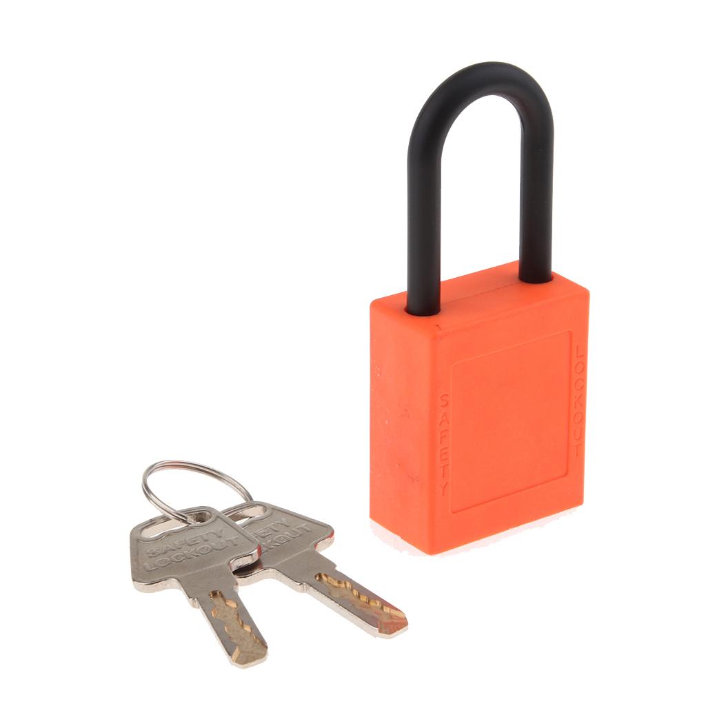 Safety Security Lockout Padlock Keyed Different PVC Stainless Steel  Orange