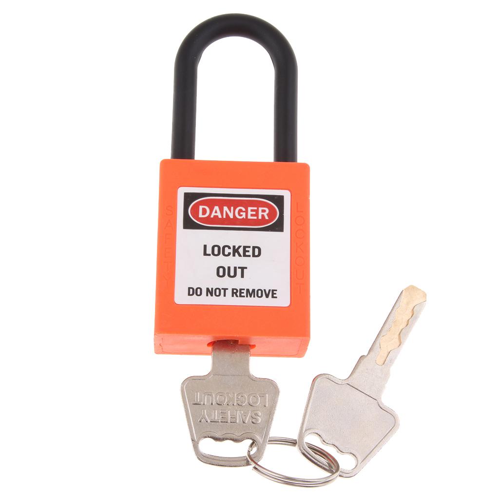 Safety Security Lockout Padlock Keyed Different PVC Stainless Steel  Orange