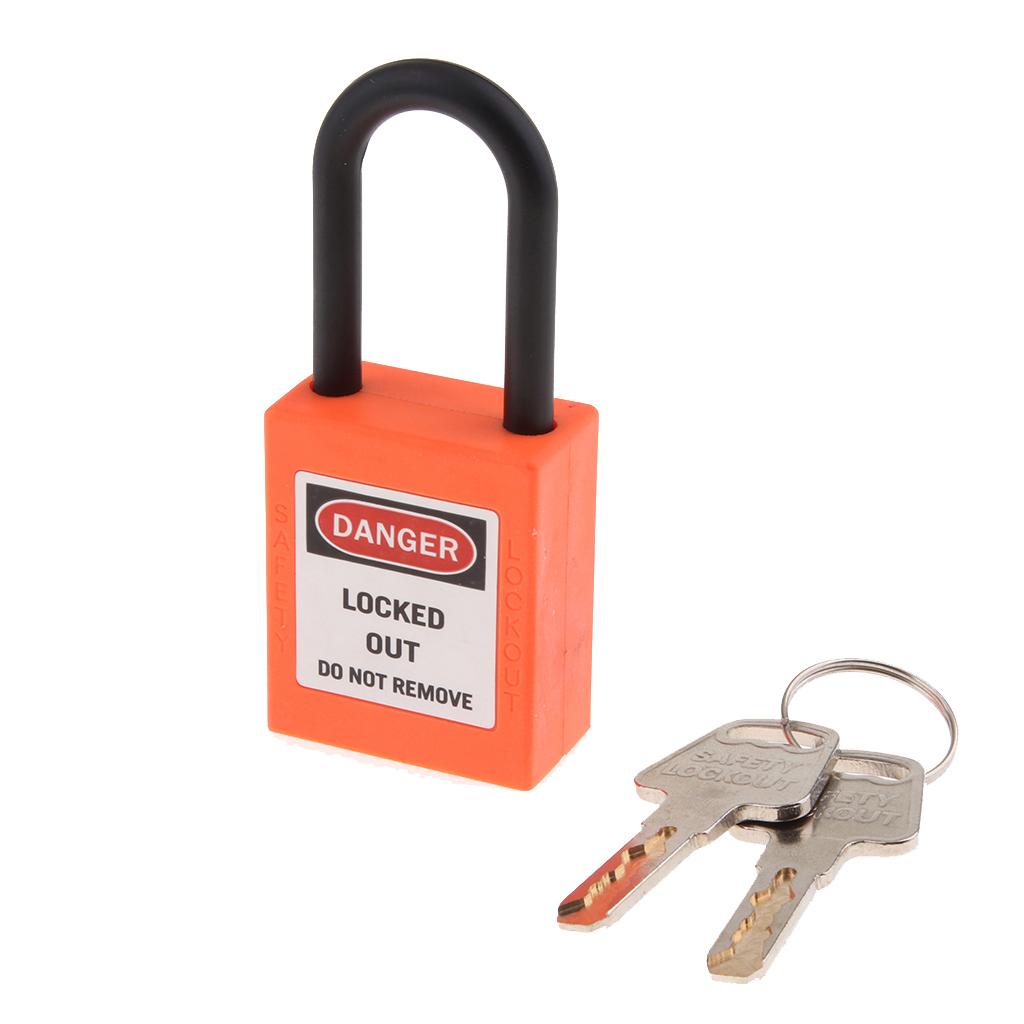 Safety Security Lockout Padlock Keyed Different PVC Stainless Steel  Orange