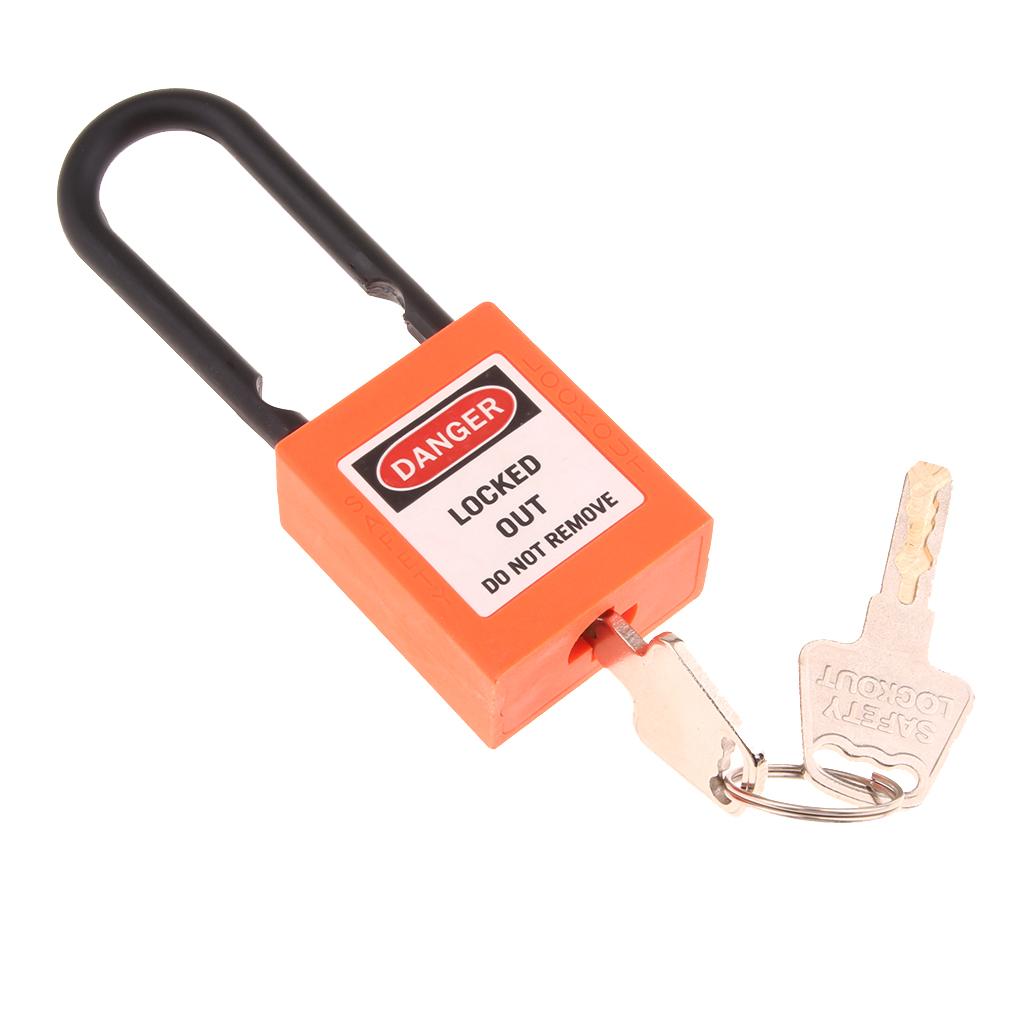 Safety Security Lockout Padlock Keyed Different PVC Stainless Steel  Orange