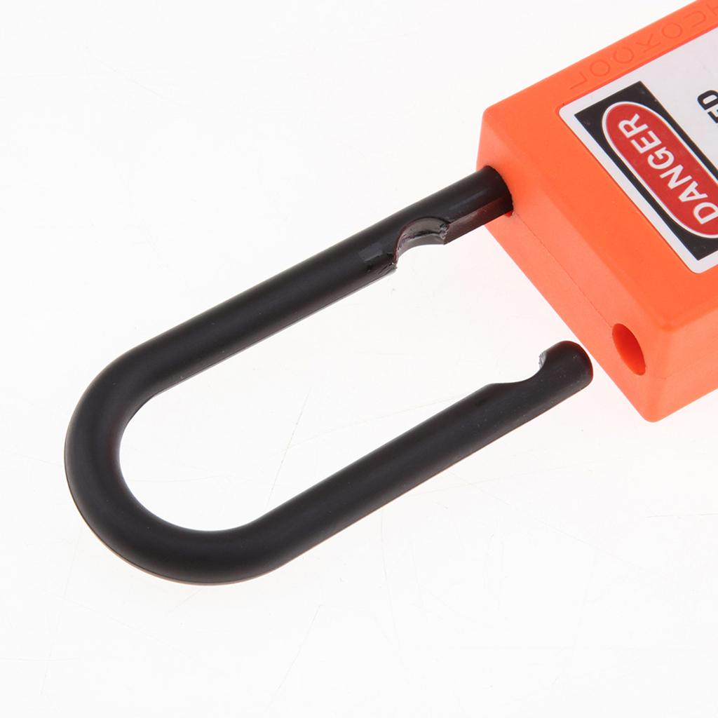 Safety Security Lockout Padlock Keyed Different PVC Stainless Steel  Orange