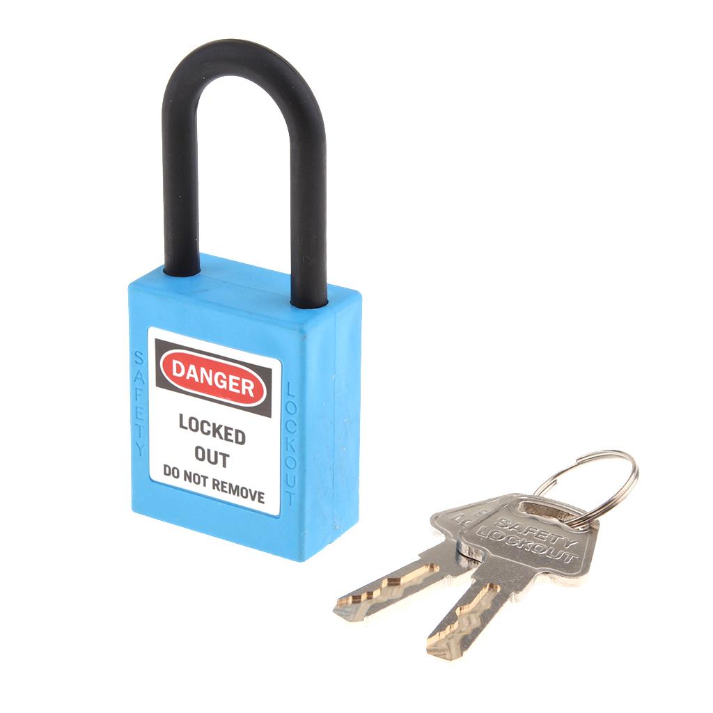 Safety Security Lockout Padlock Keyed Different PVC Stainless Steel  Blue