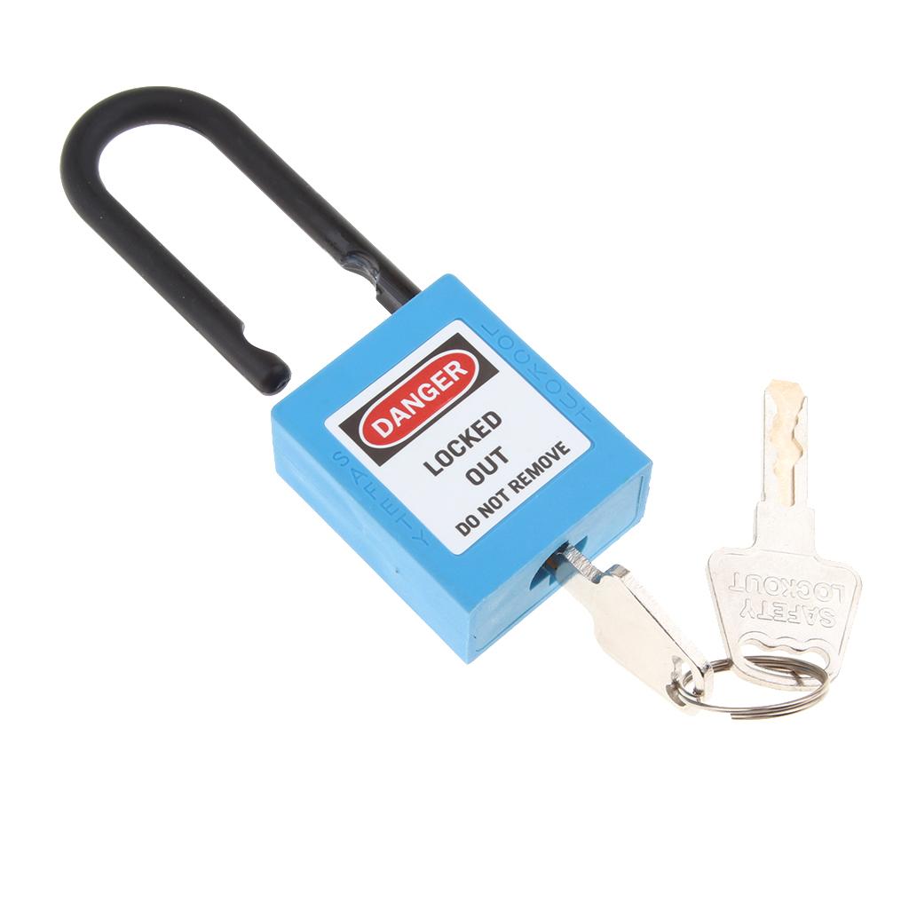 Safety Security Lockout Padlock Keyed Different PVC Stainless Steel  Blue