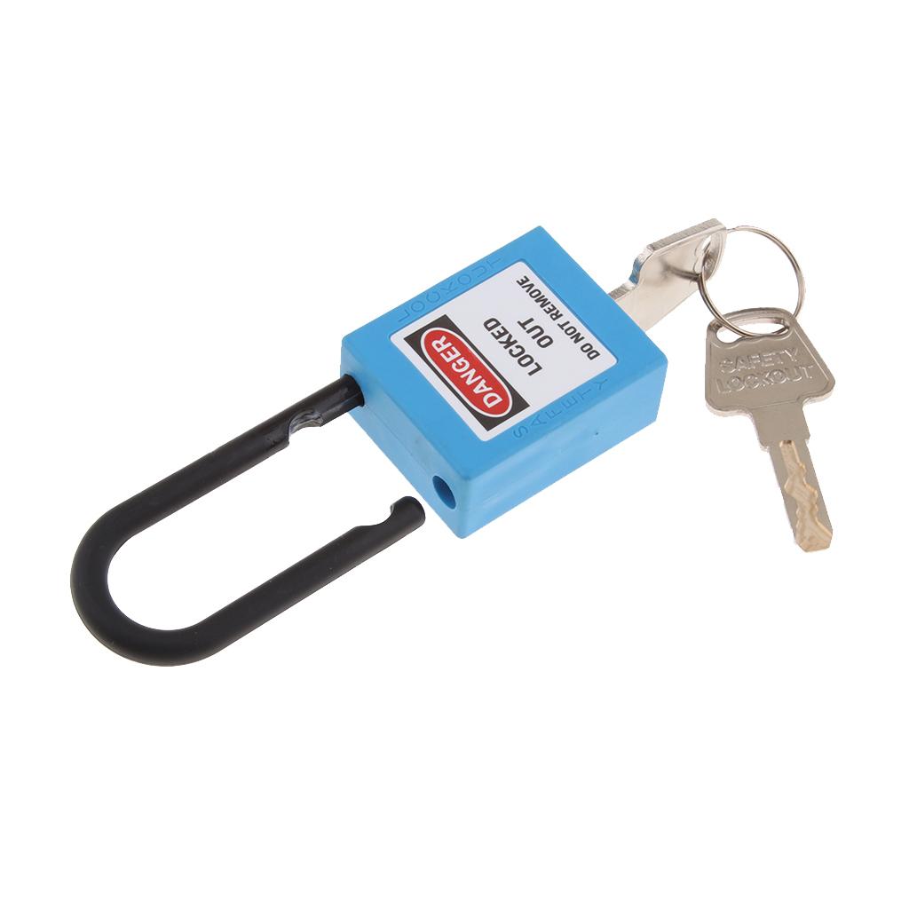 Safety Security Lockout Padlock Keyed Different PVC Stainless Steel  Blue